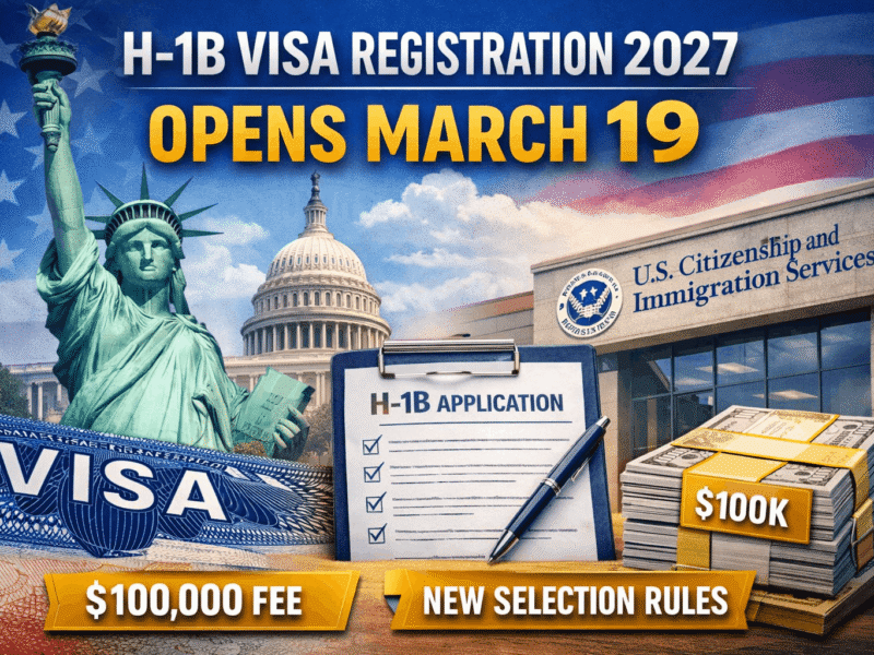 H-1B Visa Registration 2027 Opens March 19
